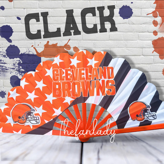 Cleveland Browns Folding Hand Fan: NFL Football Game Day Accessory