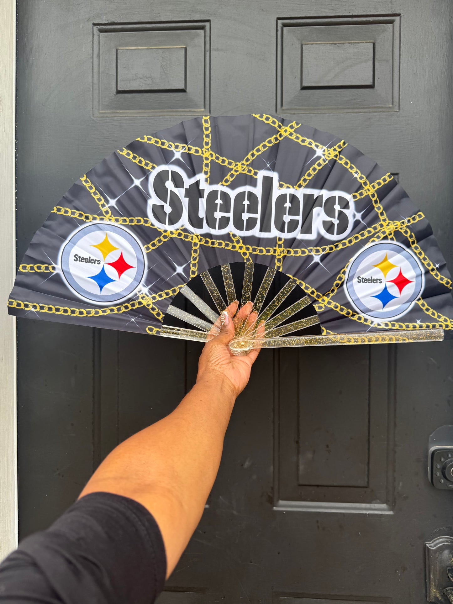 Pittsburgh Steelers Folding Hand Fan: Game Day Clack Fan
