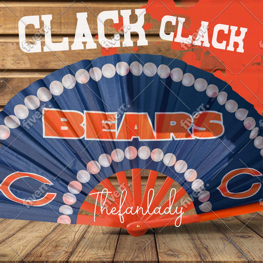Chicago Bears Clack Fan: Navy & Orange NFL Game Day Accessory