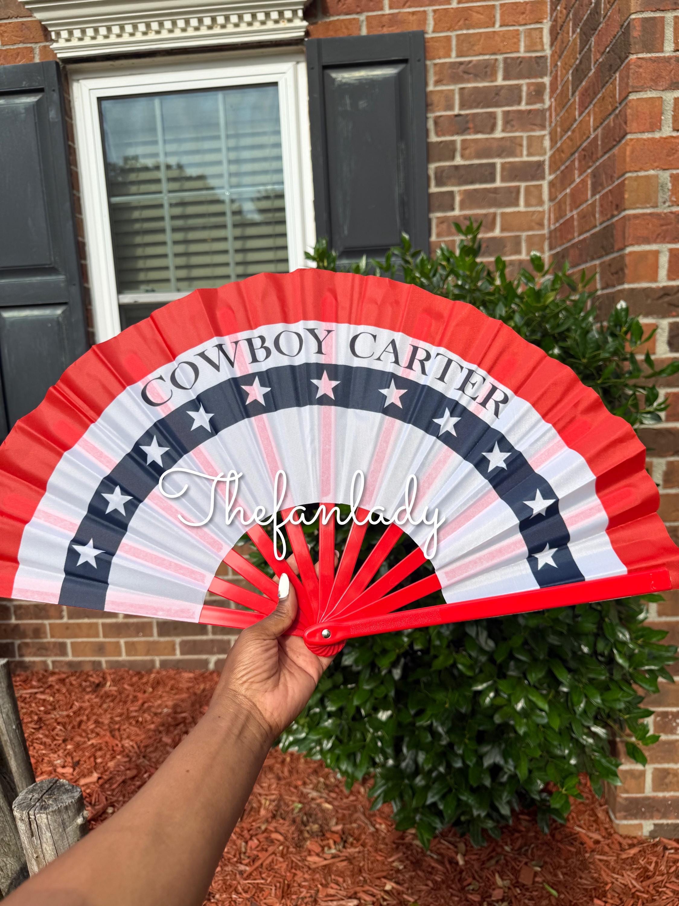 Cowboy Carter folding Clack Fan- Double Sided!