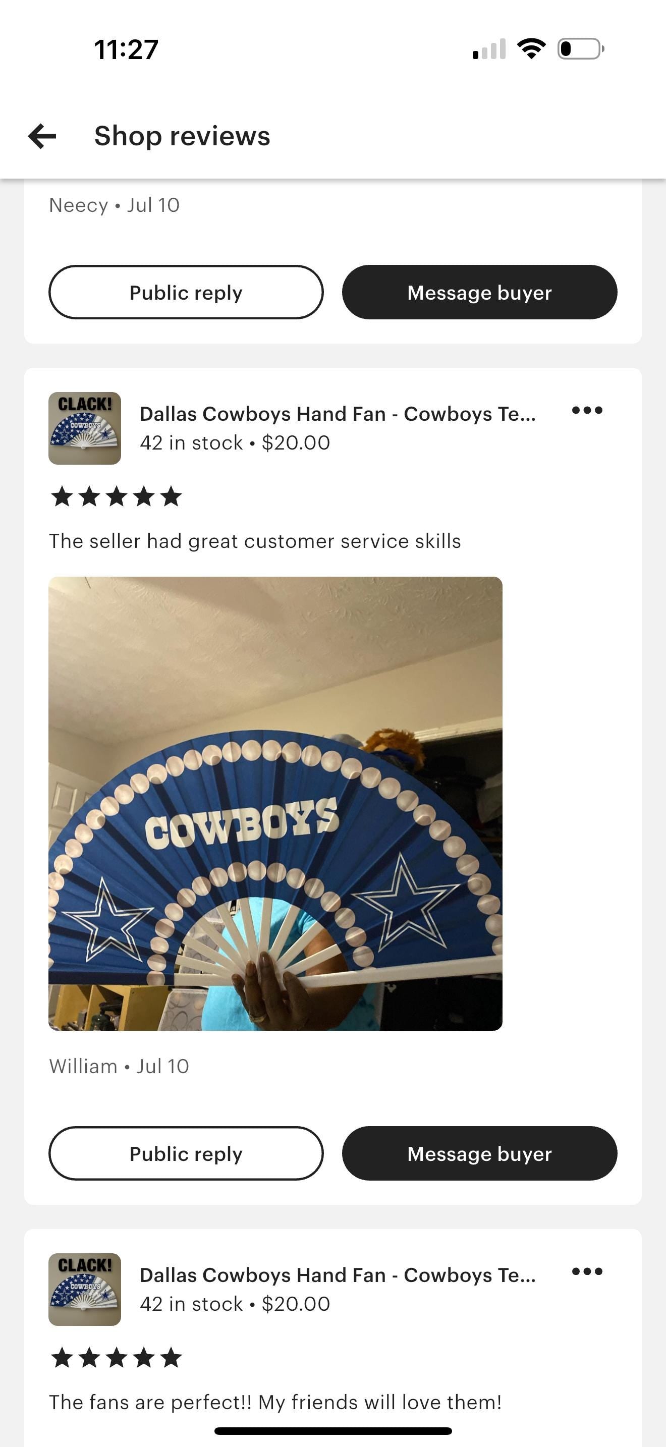Dallas Cowboys Hand Fan: Clacking Team Pride with Velvet Bag