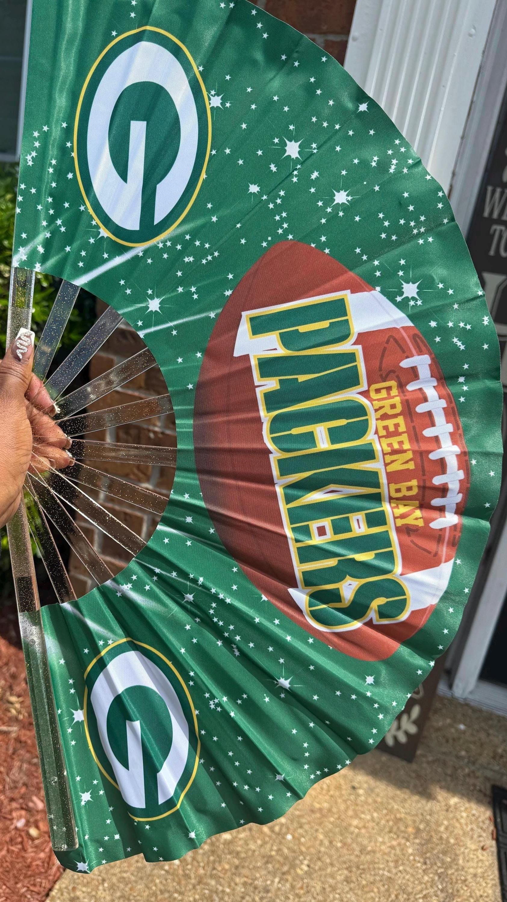 Green Bay Packers Handheld Folding Clack Fan