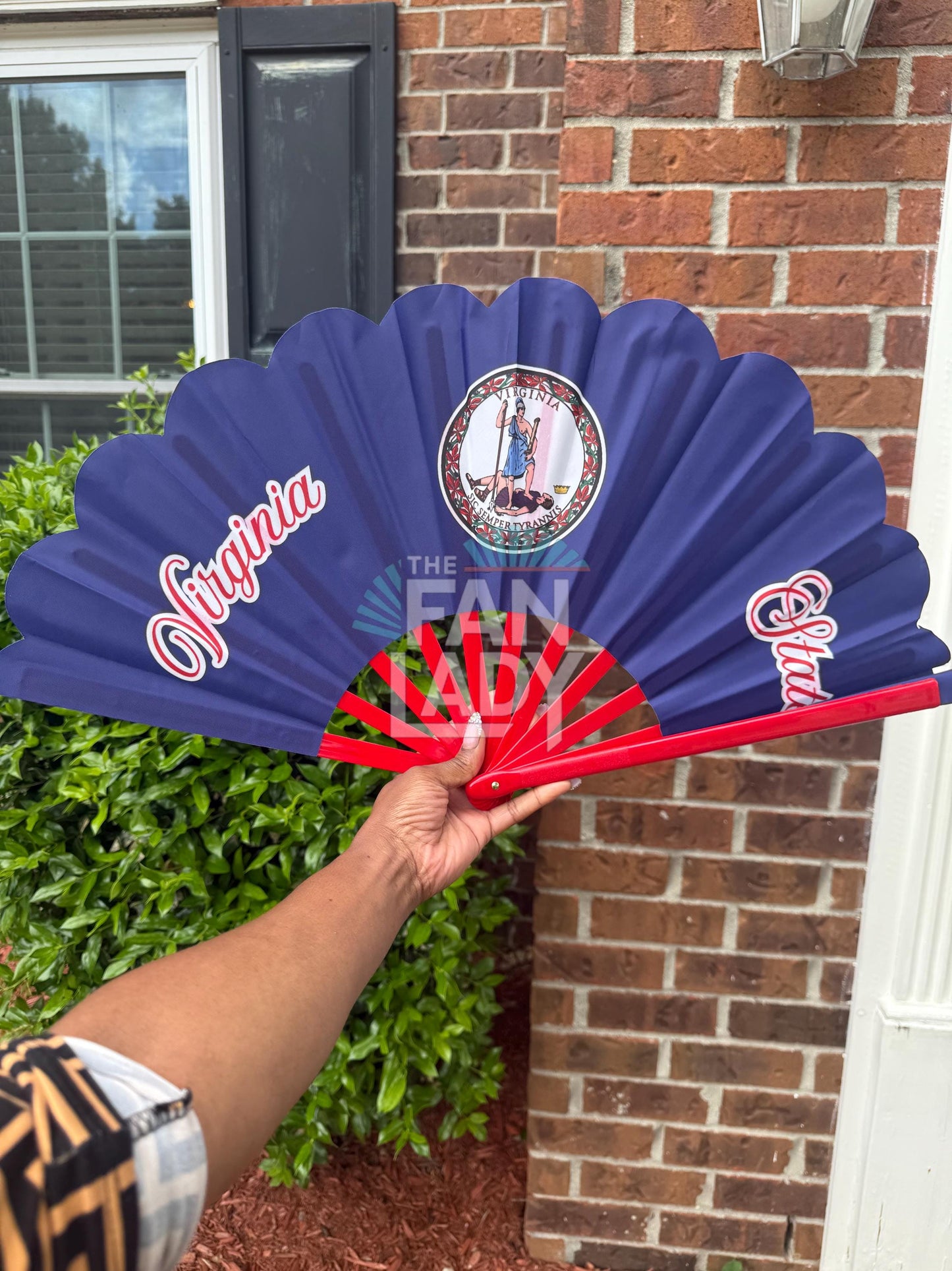 Virginia State Flag Folding Fan: Patriotic Game Day Accessory