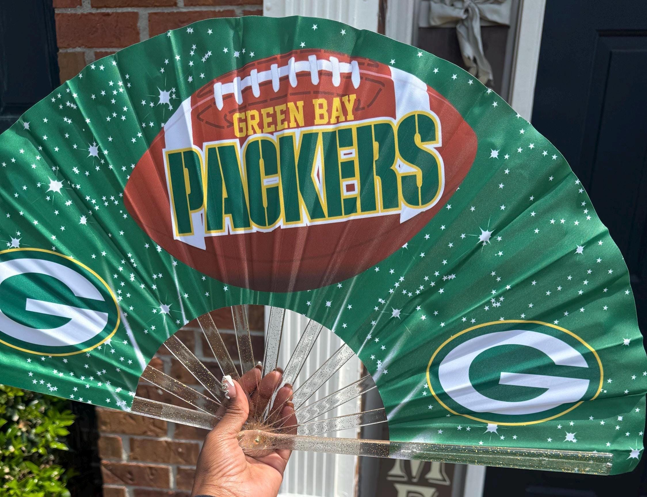 Green Bay Packers Handheld Folding Clack Fan