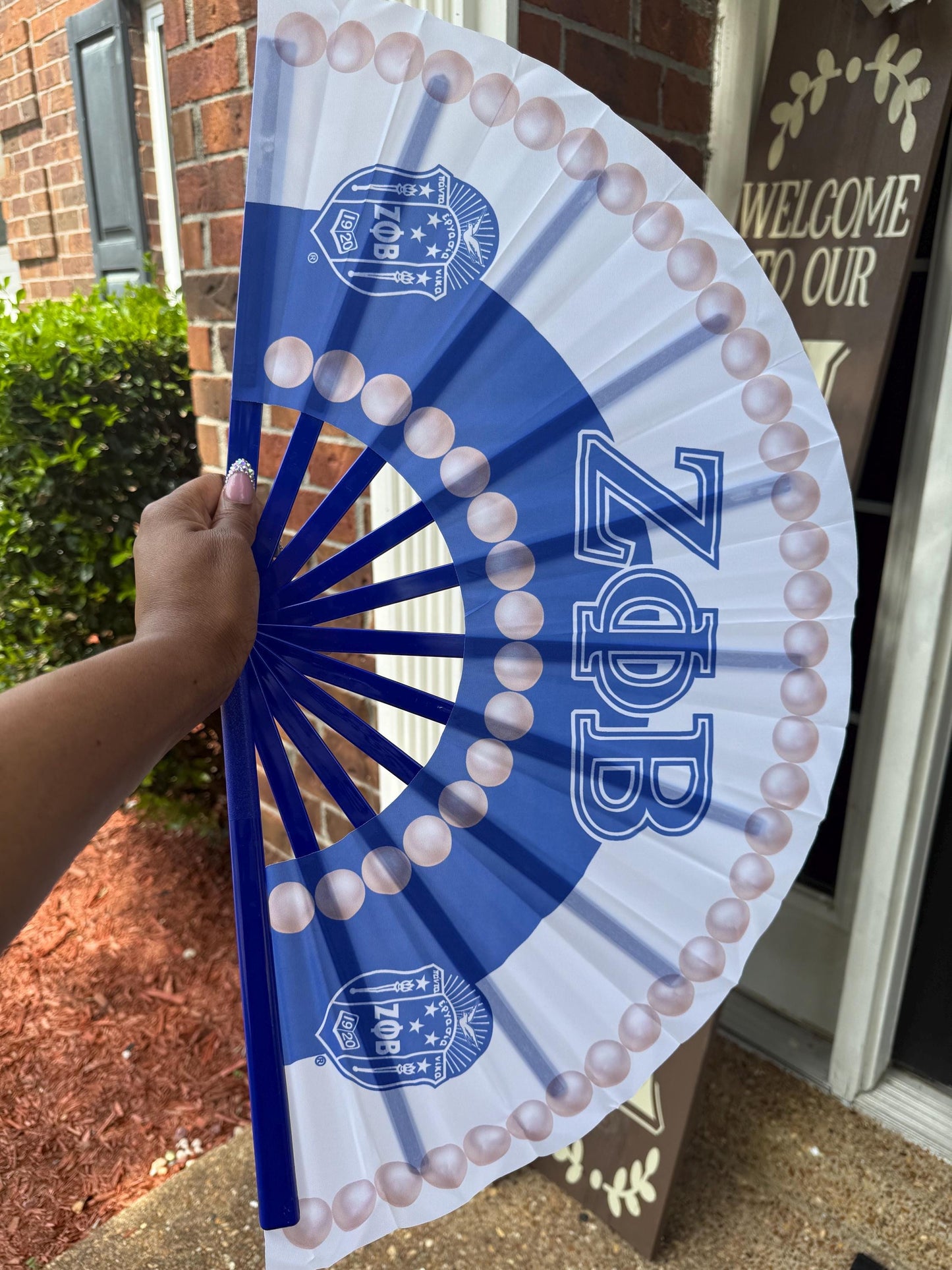 Zeta Phi Beta Sorority Fan: Blue & White, Since 1920