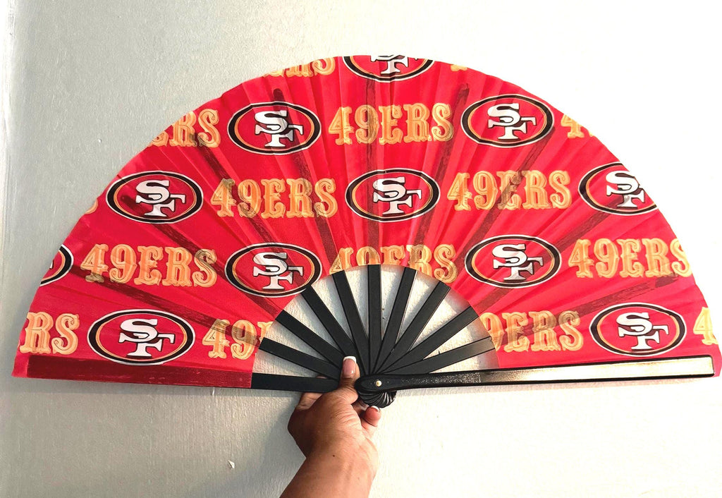 49ers Hand Fan: NFL Football Folding Fan, Game Day Gift