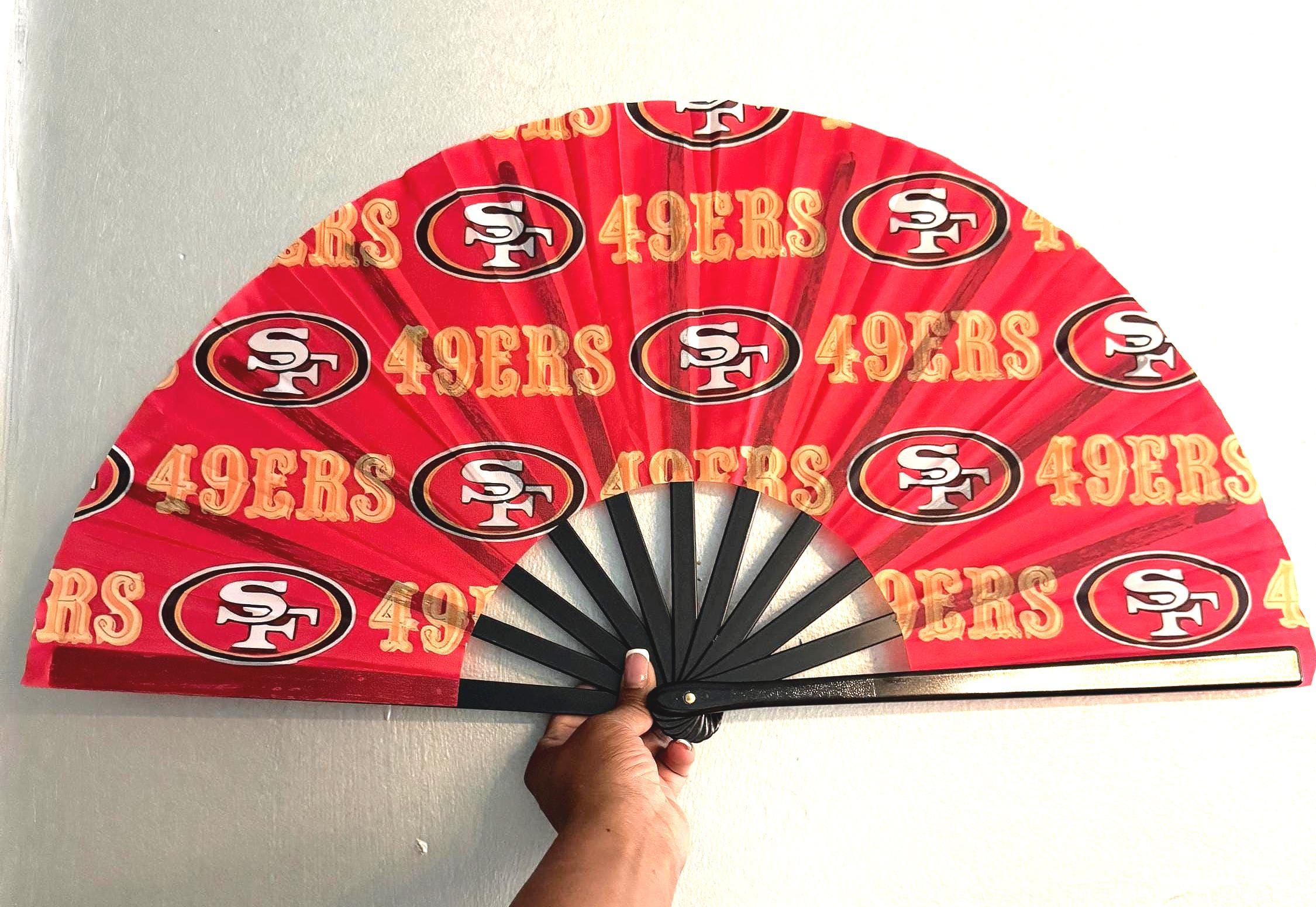49ers Hand Fan: NFL Football Folding Fan, Game Day Gift