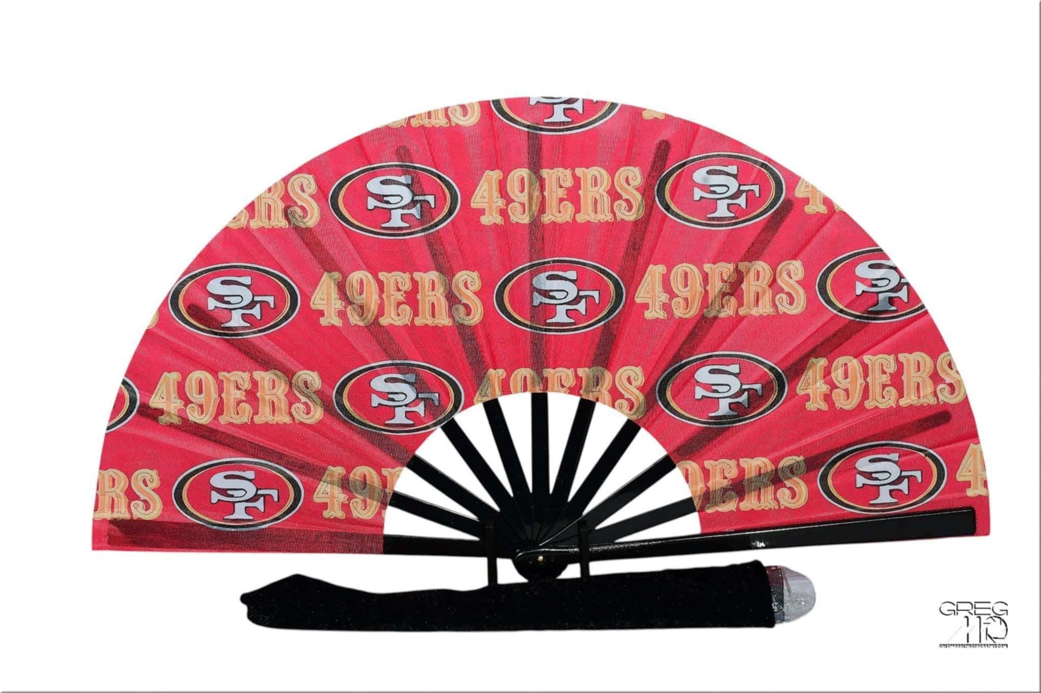 49ers Hand Fan: NFL Football Folding Fan, Game Day Gift