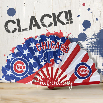 Chicago Cubs Folding Hand Fan: Baseball Team Sports Gear