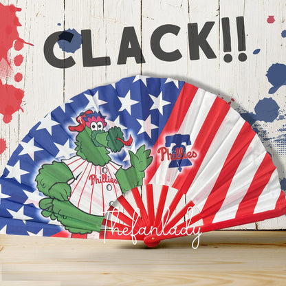 Philadelphia Phillies Folding Hand Fan with mascot