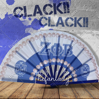 Zeta Phi Beta Sorority Fan: Blue & White, Since 1920