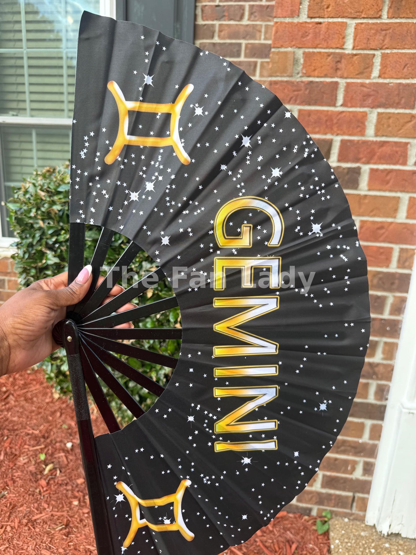 Gemini Zodiac Hand Fan: Celestial Folding Fan, Astrology Gift