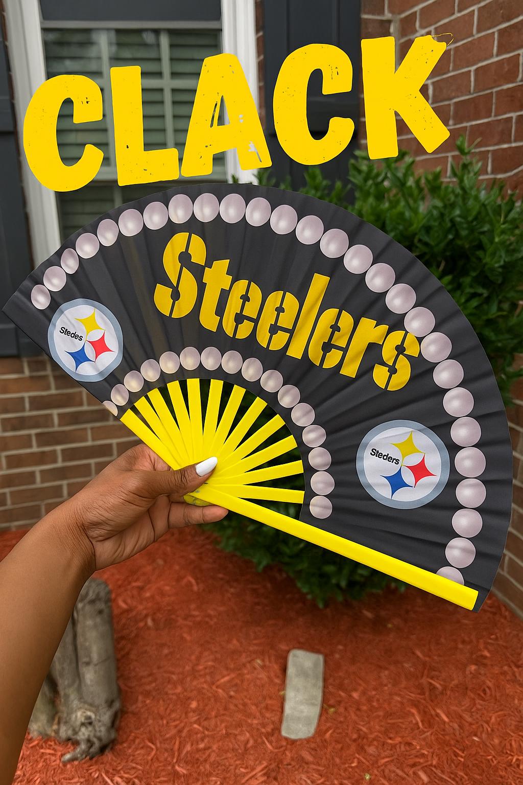 Pittsburgh Steelers Folding Hand Fan: Game Day Clack Fan