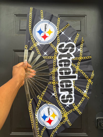 Pittsburgh Steelers Folding Hand Fan: Game Day Clack Fan