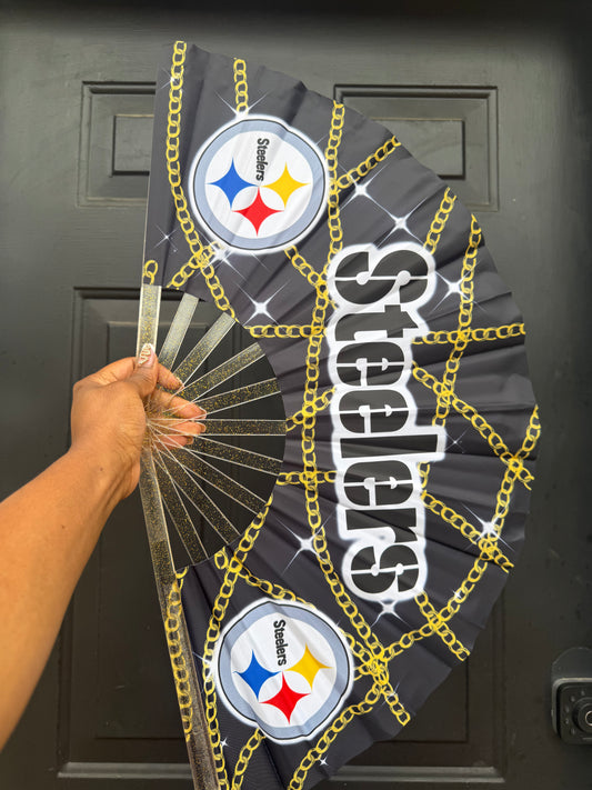 Pittsburgh Steelers Folding Hand Fan: Game Day Clack Fan