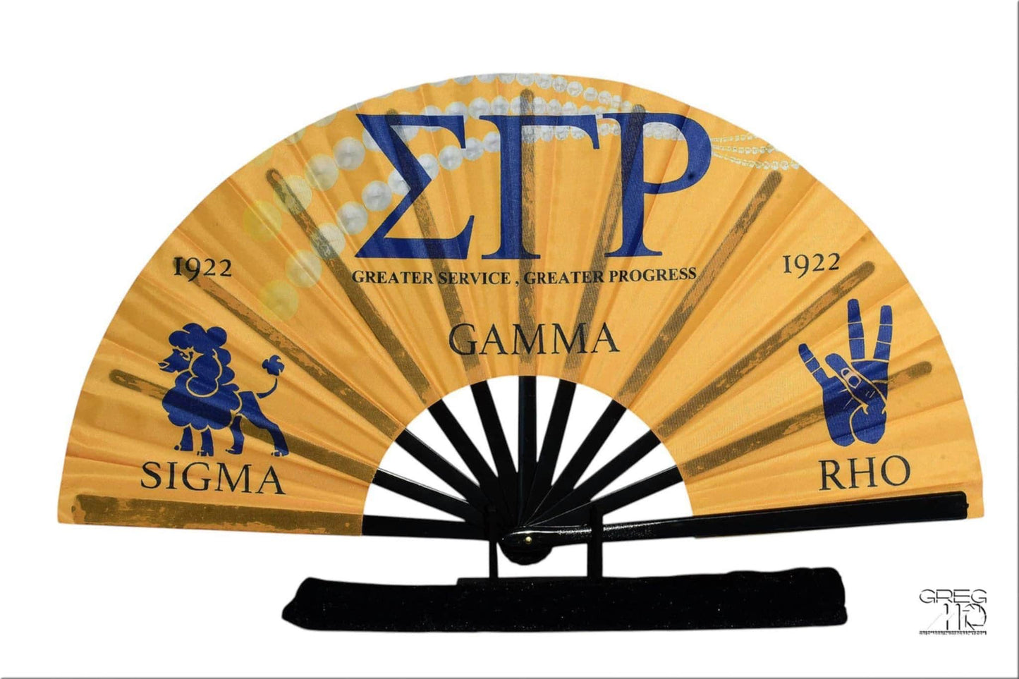 Sigma Gamma Rho Hand Clack Fan – Since 1922 | SGRho Folding Fan | Sorority Greek Paraphernalia