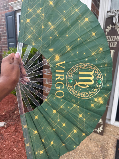 Virgo Zodiac Folding Fan – Clacking Hand Fan