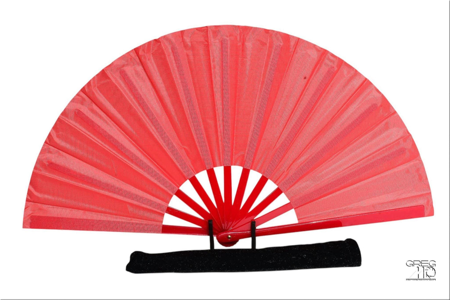 Red Clack Hand Fan: Line Dancing Festival Folding Fan