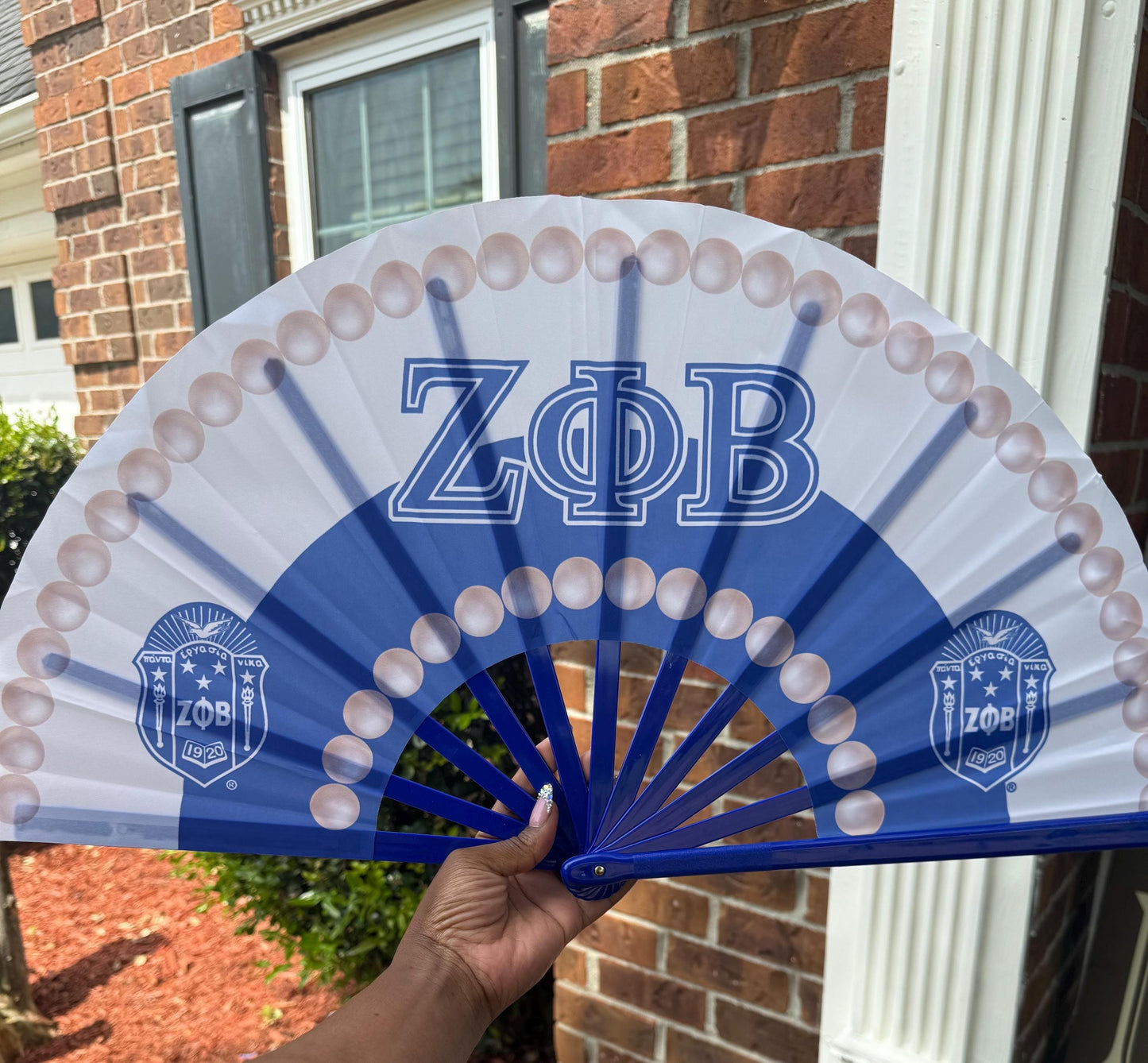 Zeta Phi Beta Sorority Fan: Blue & White, Since 1920
