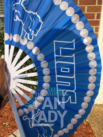 Detroit Lions Clack Fan: Game Day Accessory with Pearl Trim