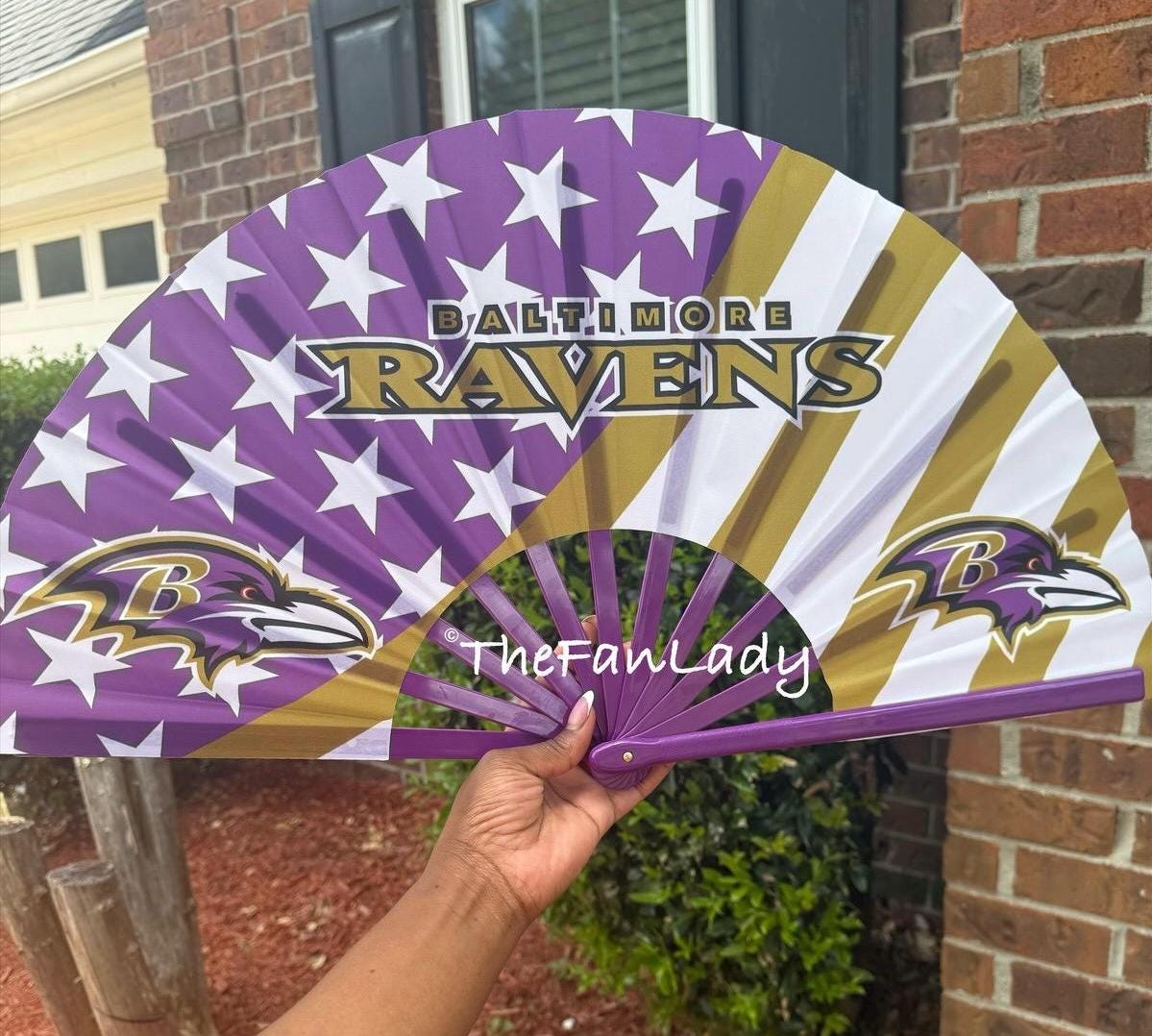 Baltimore Ravens Folding Clack Fan: NFL Game Day Accessory