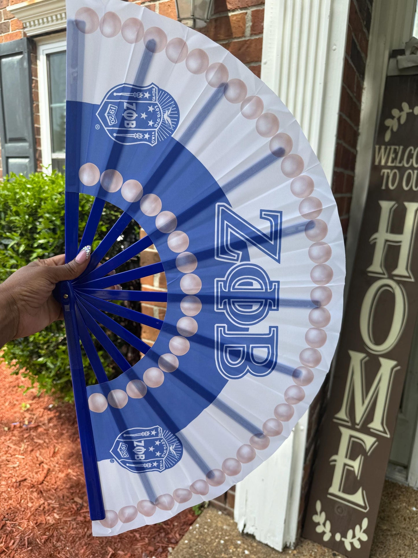 Zeta Phi Beta Sorority Fan: Blue & White, Since 1920
