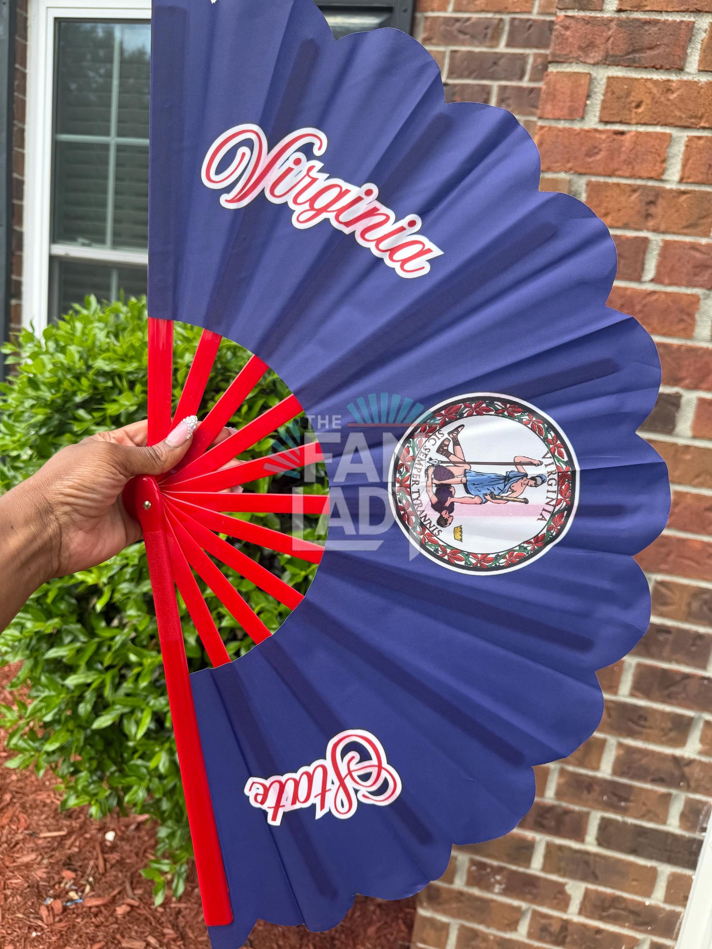 Virginia State Flag Folding Fan: Patriotic Game Day Accessory