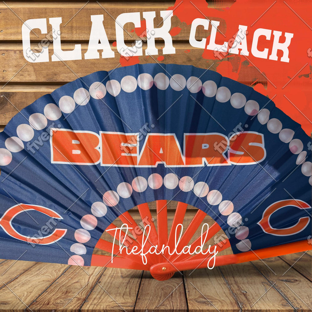 Chicago Bears Clack Fan: Navy & Orange NFL Game Day Accessory