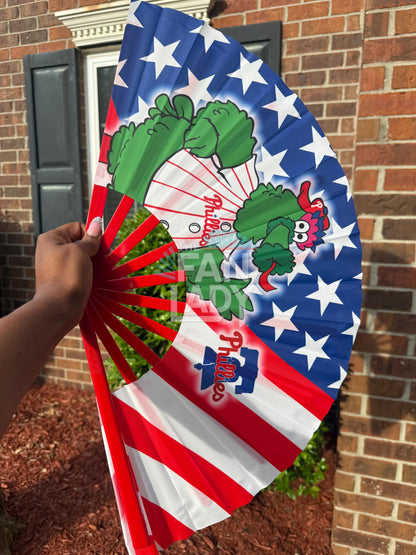 Philadelphia Phillies Folding Hand Fan with mascot