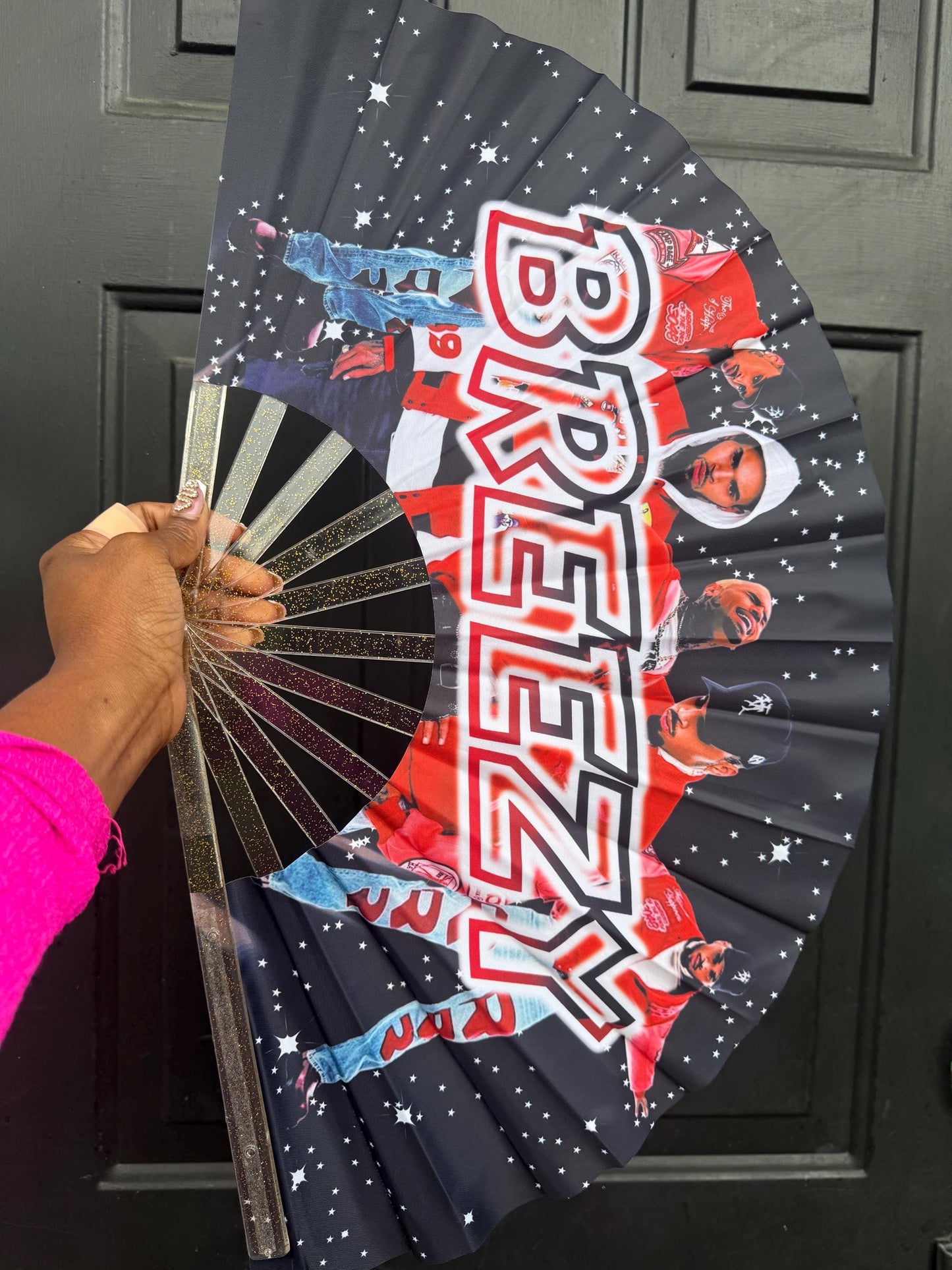 Breezy Handheld Folding Fan - Large Performance Rave Clack Fan